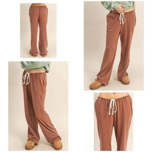 Mineral Wash Drawstring Waist Relaxed Lounge Pants